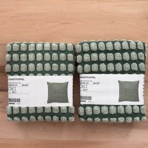 IKEA Svarrpoppel 20”x20” Pillowcases NWT